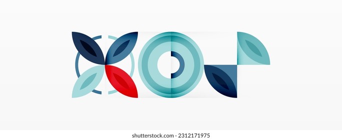 Colorful circle abstract background. Template for wallpaper, banner, presentation, background