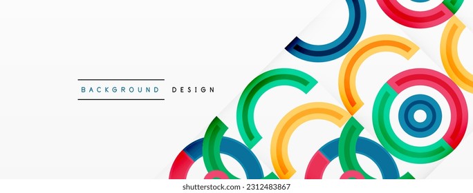 Colorful circle abstract background. Template for wallpaper, banner, presentation, background
