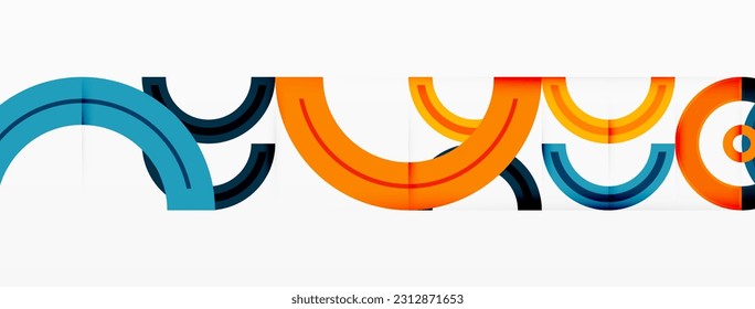 Fondo abstracto de círculo colorido. Plantilla para fondo de pantalla, banner, presentación, fondo
