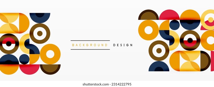Colorful circle abstract background. Template for wallpaper, banner, presentation, background