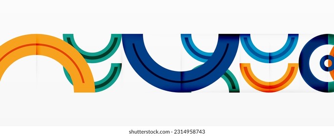 Colorful circle abstract background. Template for wallpaper, banner, presentation, background