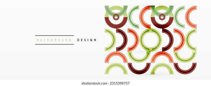 Colorful circle abstract background. Template for wallpaper, banner, presentation, background