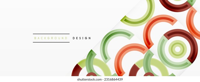 Colorful circle abstract background. Template for wallpaper, banner, presentation, background