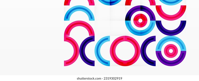 Colorful circle abstract background. Template for wallpaper, banner, presentation, background