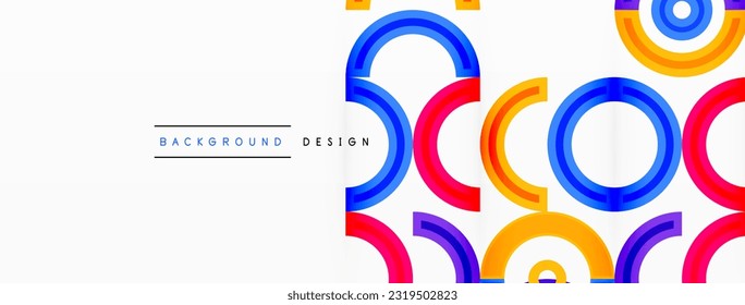 Colorful circle abstract background. Template for wallpaper, banner, presentation, background
