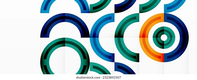Colorful circle abstract background. Template for wallpaper, banner, presentation, background