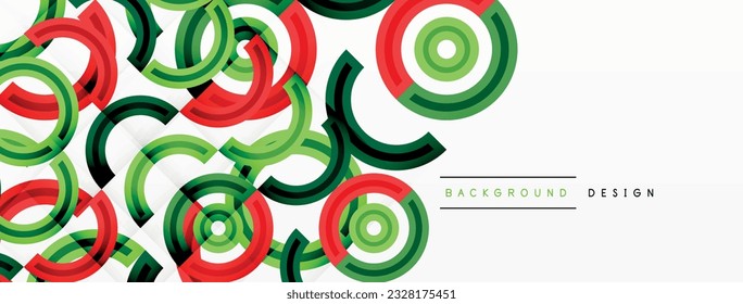 Colorful circle abstract background. Template for wallpaper, banner, presentation, background