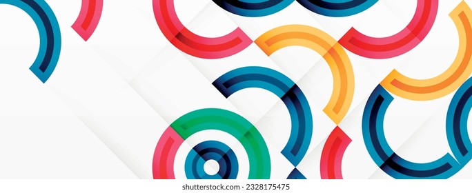 Colorful circle abstract background. Template for wallpaper, banner, presentation, background