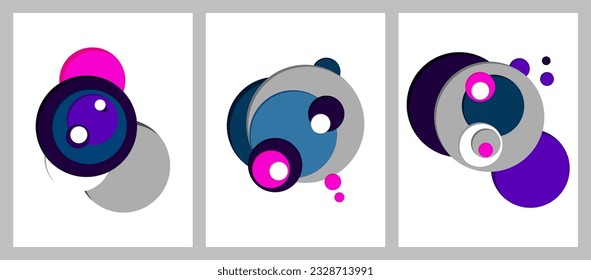 Fondo abstracto de círculo colorido. Plantilla para fondo de pantalla, banner, presentación, fondo. Fondo vectorial. Violet