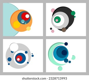 Fondo abstracto de círculo colorido. Plantilla para fondo de pantalla, banner, presentación, fondo. Fondo del vector