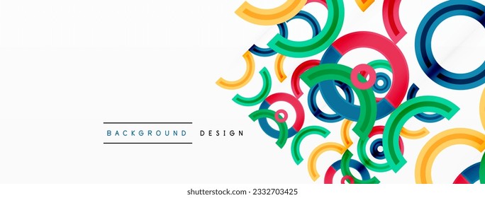 Fondo abstracto de círculo colorido. Plantilla para fondo de pantalla, banner, presentación, fondo