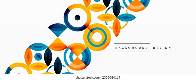 Colorful circle abstract background. Template for wallpaper, banner, presentation, background