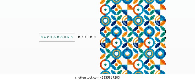 Colorful circle abstract background. Template for wallpaper, banner, presentation, background
