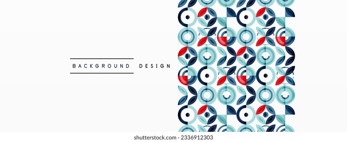 Colorful circle abstract background. Template for wallpaper, banner, presentation, background