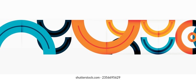 Colorful circle abstract background. Template for wallpaper, banner, presentation, background