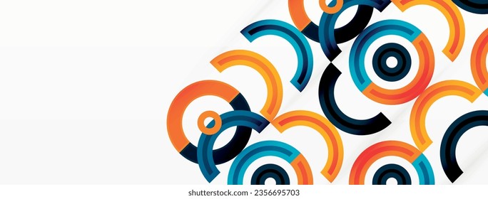Colorful circle abstract background. Template for wallpaper, banner, presentation, background