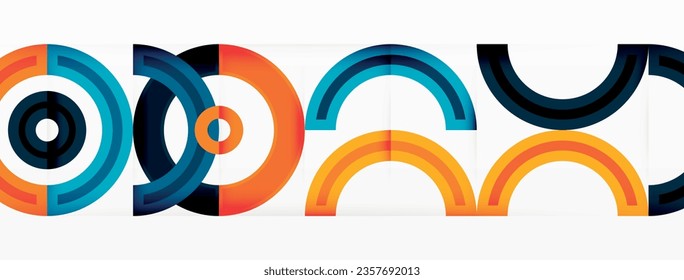 Colorful circle abstract background. Template for wallpaper, banner, presentation, background