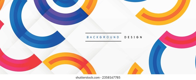 Colorful circle abstract background. Template for wallpaper, banner, presentation, background