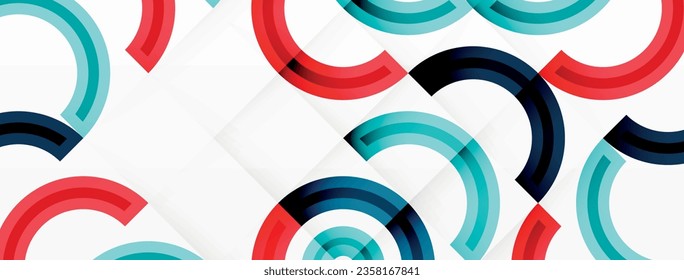 Colorful circle abstract background. Template for wallpaper, banner, presentation, background