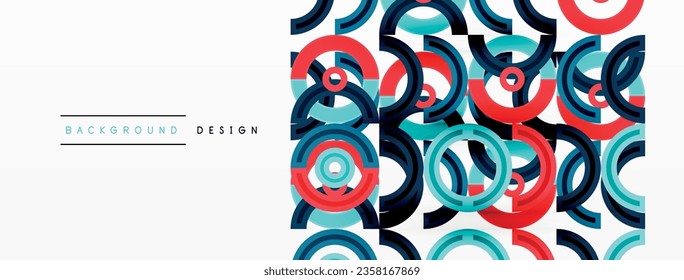 Colorful circle abstract background. Template for wallpaper, banner, presentation, background