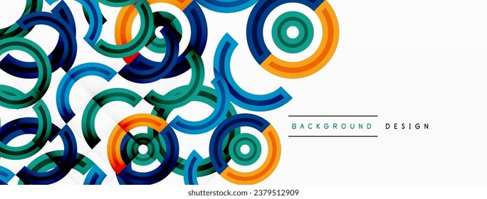 Colorful circle abstract background. Template for wallpaper, banner, presentation, background