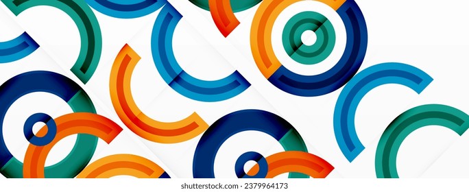 Fondo abstracto de círculo colorido. Plantilla para fondo de pantalla, banner, presentación, fondo