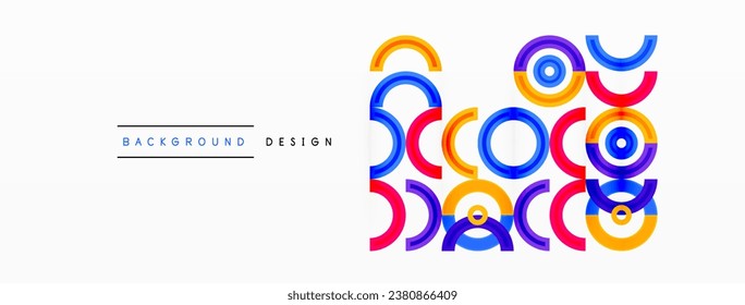 Fondo abstracto de círculo colorido. Plantilla para fondo de pantalla, banner, presentación, fondo