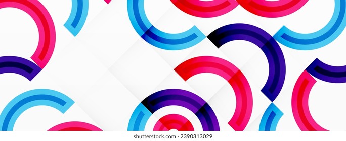 Colorful circle abstract background. Template for wallpaper, banner, presentation, background