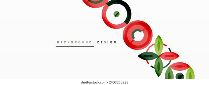 Fondo abstracto de círculo colorido. Plantilla para fondo de pantalla, banner, presentación, fondo