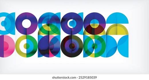 Colorful circle abstract background. Template for wallpaper, banner, presentation, background