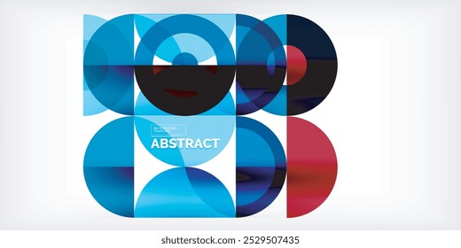 Colorful circle abstract background. Template for wallpaper, banner, presentation, background