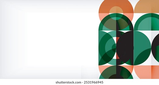 Colorful circle abstract background. Template for wallpaper, banner, presentation, background