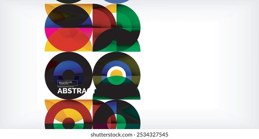 Colorful circle abstract background. Template for wallpaper, banner, presentation, background