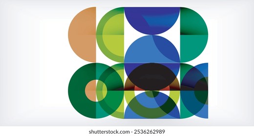 Fundo abstrato de círculo colorido. Modelo para papel de parede, banner, apresentação, plano de fundo