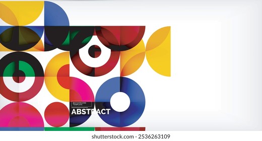 Colorful circle abstract background. Template for wallpaper, banner, presentation, background