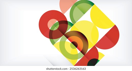 Fundo abstrato de círculo colorido. Modelo para papel de parede, banner, apresentação, plano de fundo