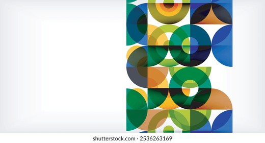 Colorful circle abstract background. Template for wallpaper, banner, presentation, background