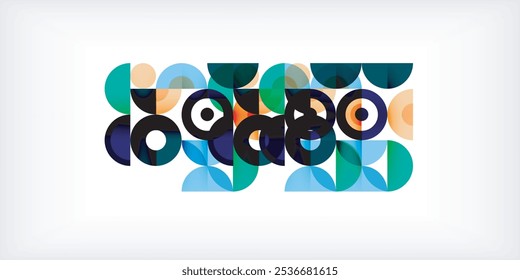 Colorful circle abstract background. Template for wallpaper, banner, presentation, background