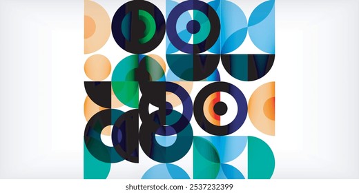 Colorful circle abstract background. Template for wallpaper, banner, presentation, background
