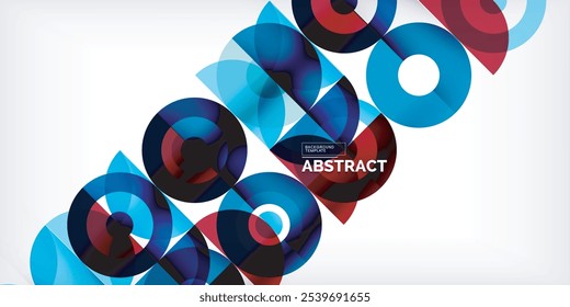 Colorful circle abstract background. Template for wallpaper, banner, presentation, background