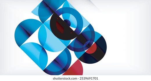 Colorful circle abstract background. Template for wallpaper, banner, presentation, background