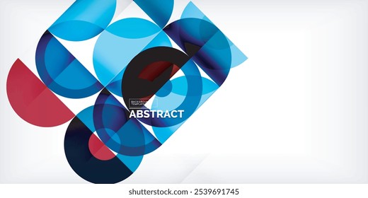 Colorful circle abstract background. Template for wallpaper, banner, presentation, background
