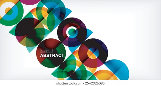 Colorful circle abstract background. Template for wallpaper, banner, presentation, background
