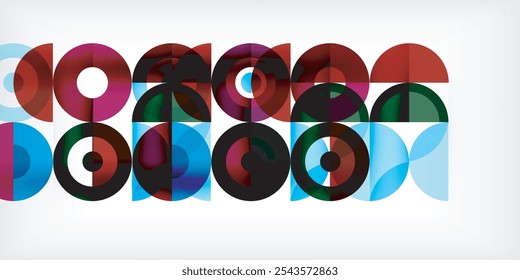 Colorful circle abstract background. Template for wallpaper, banner, presentation, background