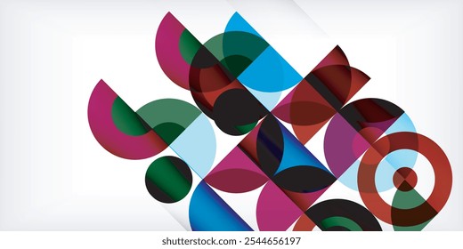 Colorful circle abstract background. Template for wallpaper, banner, presentation, background