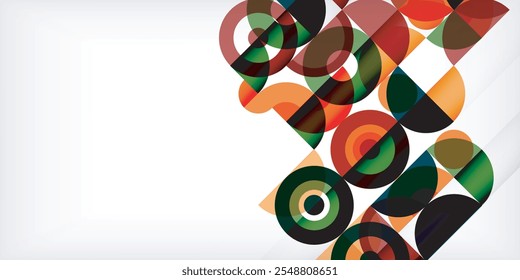 Fondo abstracto de círculo colorido. Plantilla para el Fondo de pantalla, Anuncio, presentación, fondo