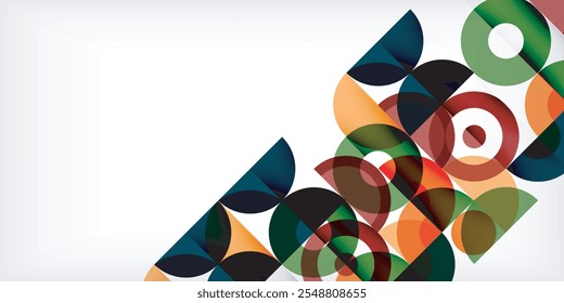 Colorful circle abstract background. Template for wallpaper, banner, presentation, background
