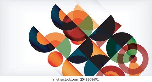 Fondo abstracto de círculo colorido. Plantilla para el Fondo de pantalla, Anuncio, presentación, fondo