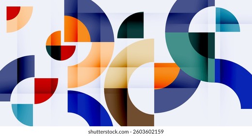 Colorful circle abstract background. Template for wallpaper, banner, presentation, background. eps2