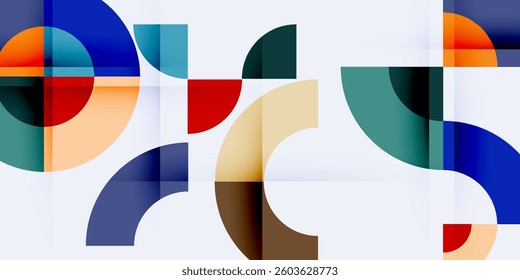 Colorful circle abstract background. Template for wallpaper, banner, presentation, background. eps1